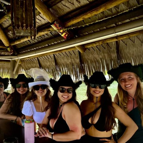 a group of people posing for a photo