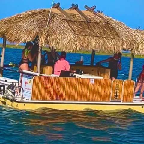 a small boat in a body of water