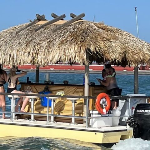 a group of people on a boat